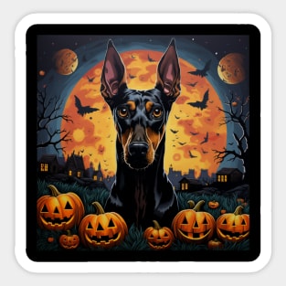 Doberman Halloween Sticker